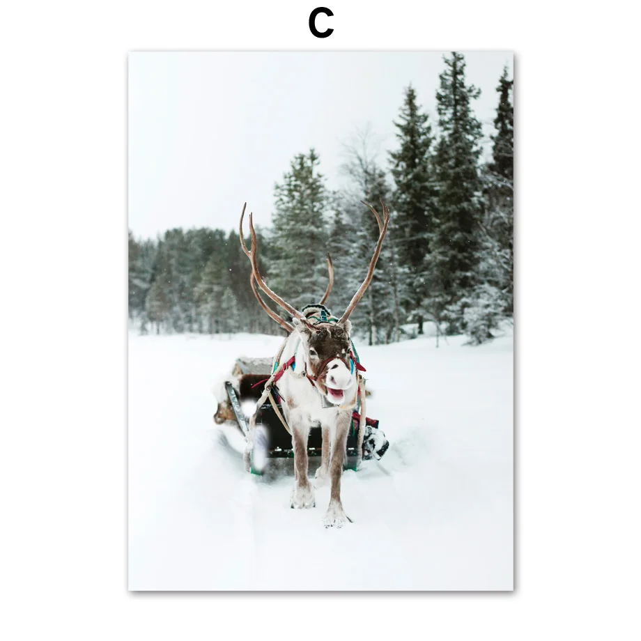 Deer-Pine-Forest-Tree-Snow-Sence-Winter-Wall-Art-Canvas-Painting-Nordic-Posters-And-Prints-Wall (5)