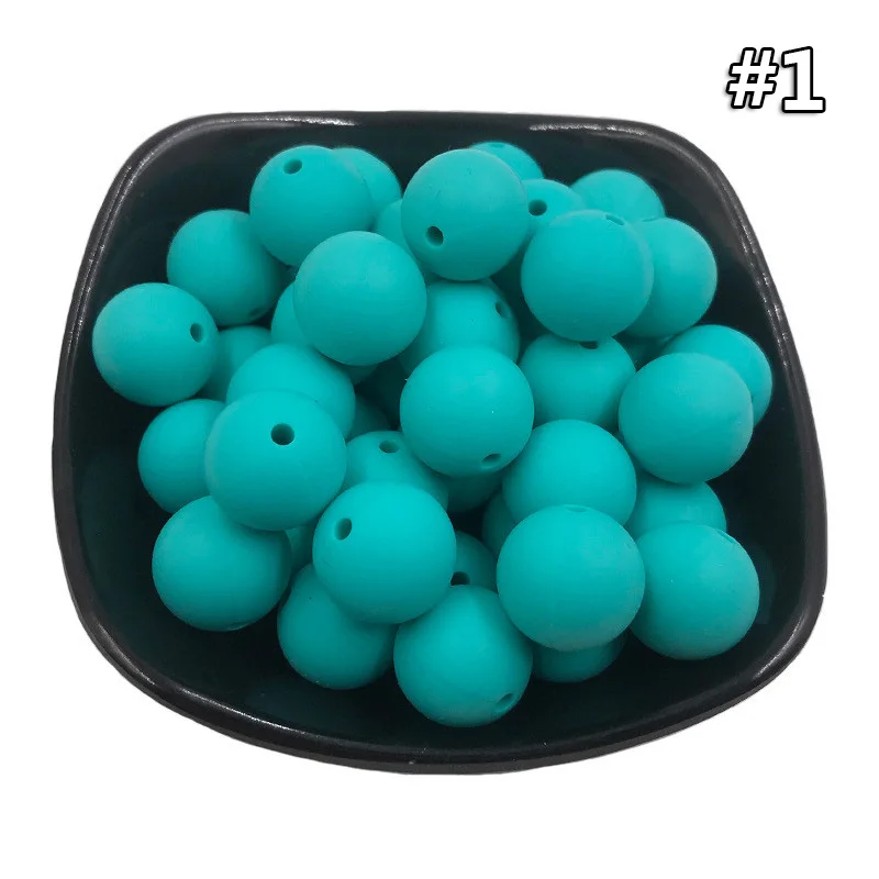 20Pcs Beads 1 20 шт. 9 мм Силиконовые Круглые Бусины Пищевой класс Детские Прорезыватели для зубов круглые продукты жевательные соски цепи бусы-клипсы Детские трофеи игрушки - Цвет: 20Pcs Beads 1