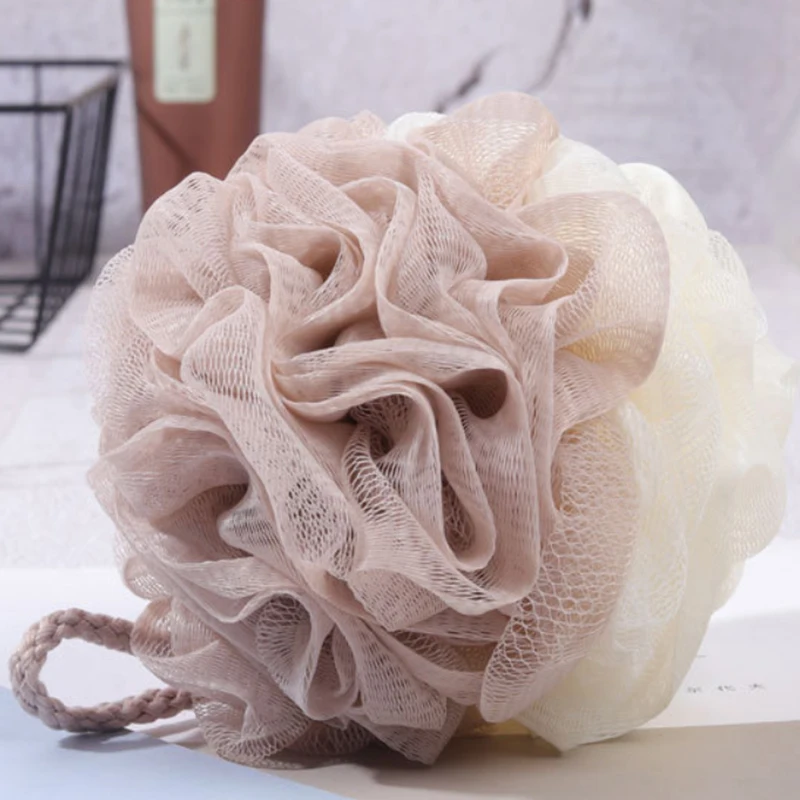 Простой и прочный шар для ванны, для купания, для спины, для ванны, с цветами, зеленый, двойной цвет, для ванны, цветок, сетка, губка, Товары для ванной