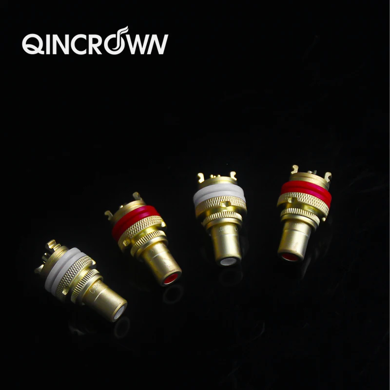 

Pure copper plated with gold RCA seat Rhodium plated RCA seat CMC style Audio Lotus seat fever signal terminal