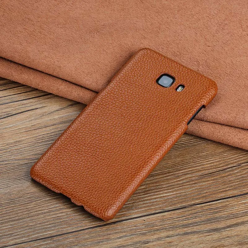 Чехол для телефона из натуральной кожи для samsung Galaxy S8 S8plus S9 S9plus Note 8 дышащая Защитная крышка a50 - Цвет: Кофе