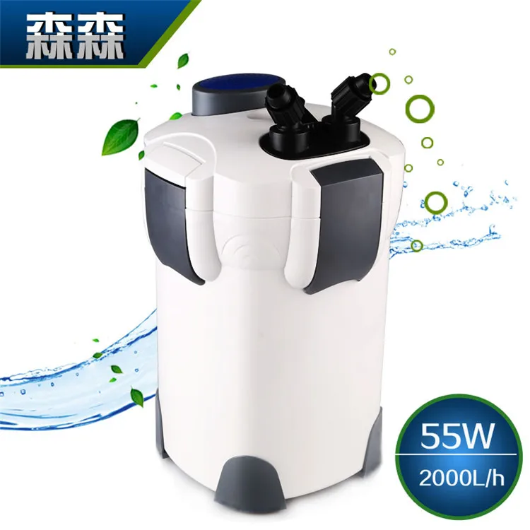 Free Shipping SUNSUN High Quality HW-304A 2000L/H external filter without uv light for fish tank including filtration materials
