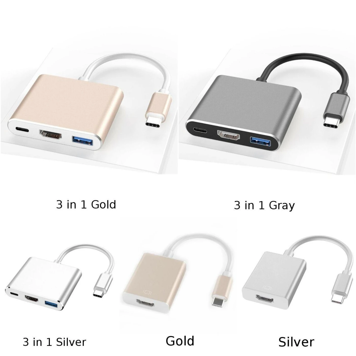Usb type C 3,1-USB-C 4K HDMI USB 3,0 кабель-адаптер 3 в 1 концентратор для Macbook Pro прочный дизайн HDMI интерфейс