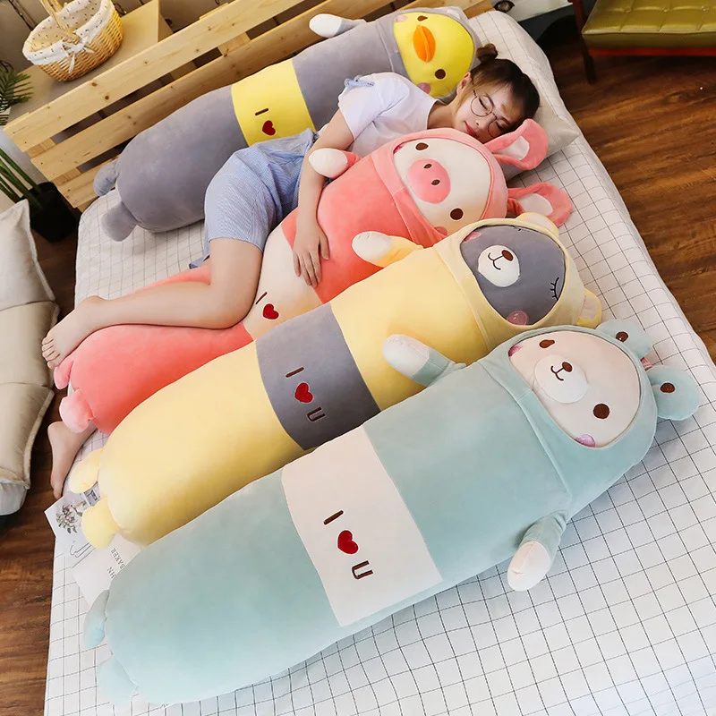 

Cute zhang tiao zhen Pajama Long Pillow Washable Bedside Double Back Cushion Bear Pig Sofa Large Backrest Pillow
