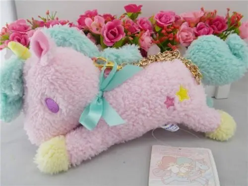 

Sanrio Little Twin Stars Unicorn Pink Plush Wallet &Coin Purse& Mini Bag NEW Girls Gift