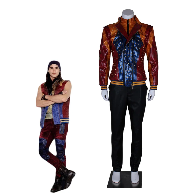 Descendants 2 Jay Cosplay Costume Leather Jacket Punk Coat Cool Man Halloween Ebay