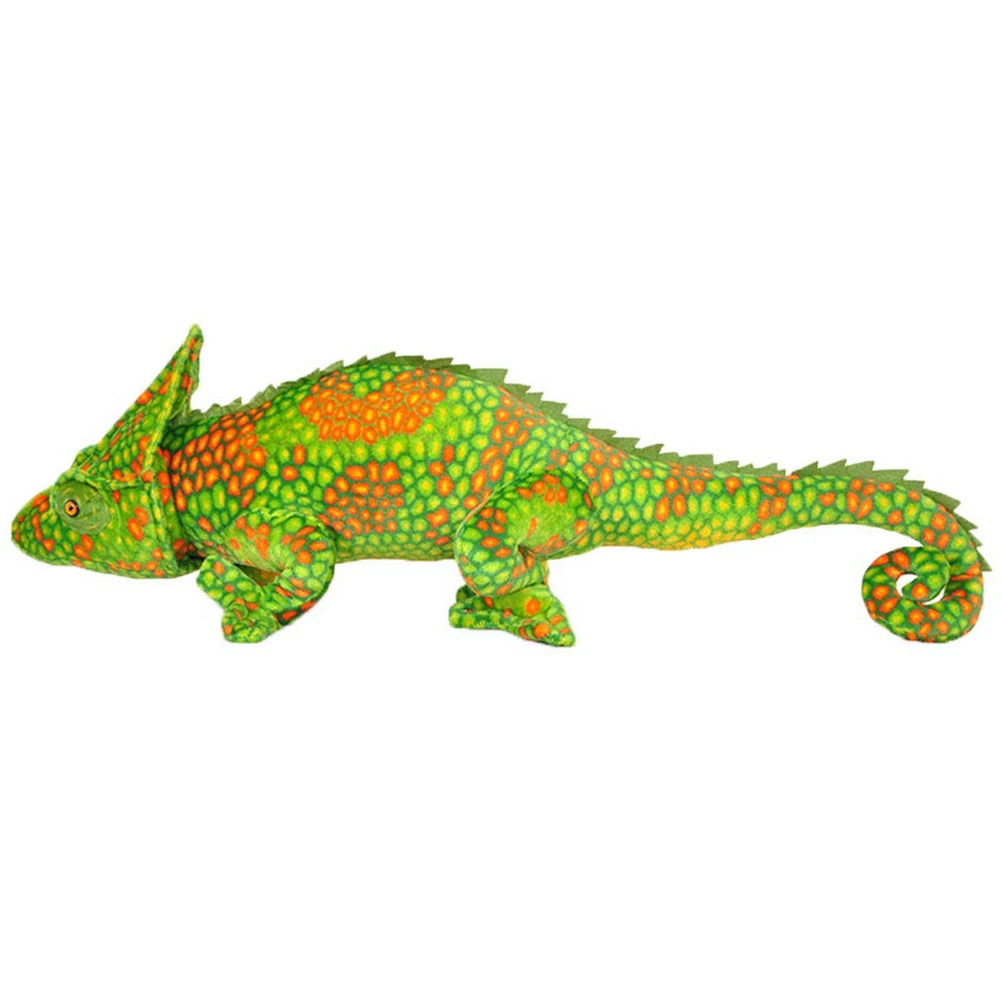 80cm Creative Simulation Chameleon Dinosaur Plush Toy Cartoon Soft Pillow Chameleon Doll Plush Toy Boy Girl Birthday Gift