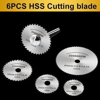 

6pcs/Set Portable HSS Mini Circular Saw Blade High Speed Steel Woodworking Cutting Discs For Dremel Rotary Tool Durable Sep 7
