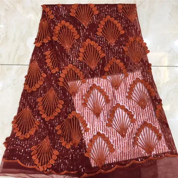 

Madison French Lace Fabric High Quality Embroidery Tullle Lace 5yards African French Lace With Beads For African Dress