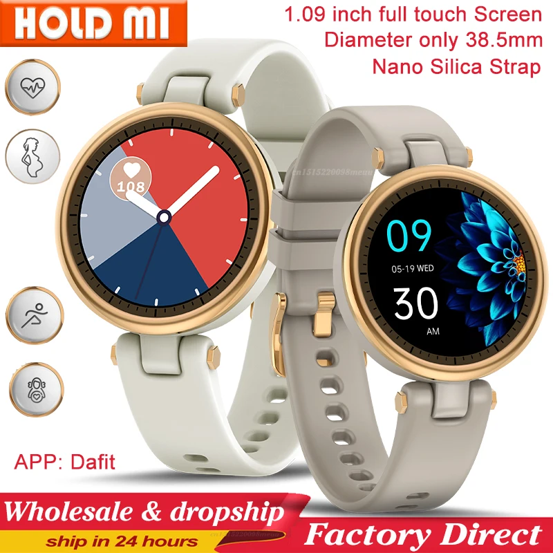 Smart Watch Women 1.09 inch Bracelet Nano Silica Strap Heart Rate Monitor Long Standy Female Cycle Dafit Lady Sport Smartwatch |
