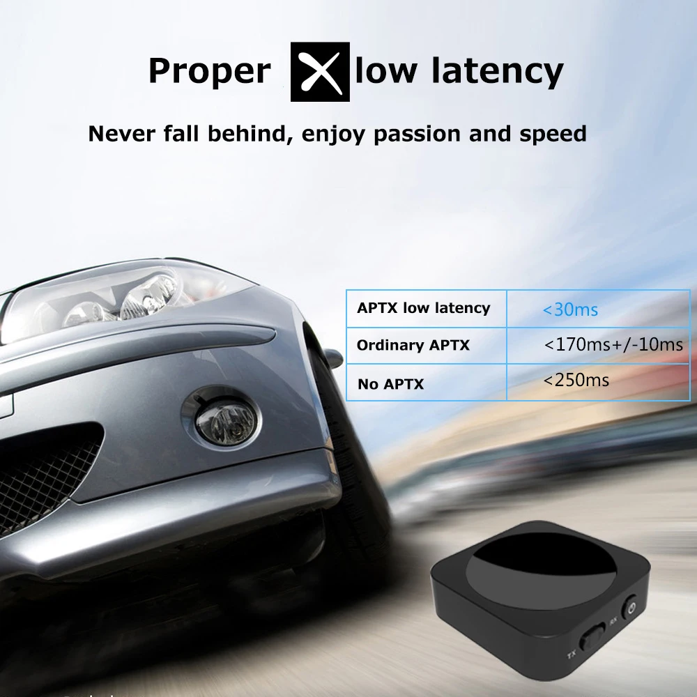 JINSERTA Bluetooth Receiver Transmitter aptX 3 5mm Jack Aux Wireless Adapter Music for TV Car Headphone Bluetooth Audio Receiver