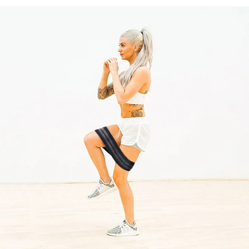 

1pc Elastic Cotton Hip Resistance Band Fitness Equipment For Yoga Warmups Squats Mobility Workout Leg
