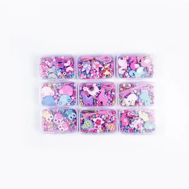 Children Creative Necklace Bracelet Girl Jewelry Making Toys Educational Toy Children Gift DIY Handmade Beaded Toy Accessory Set 3