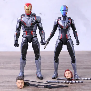 

Original Marvel Legends Avengers Hawkeye Iron Man Black Widow Nebula Action Figure Model Toy Dolls