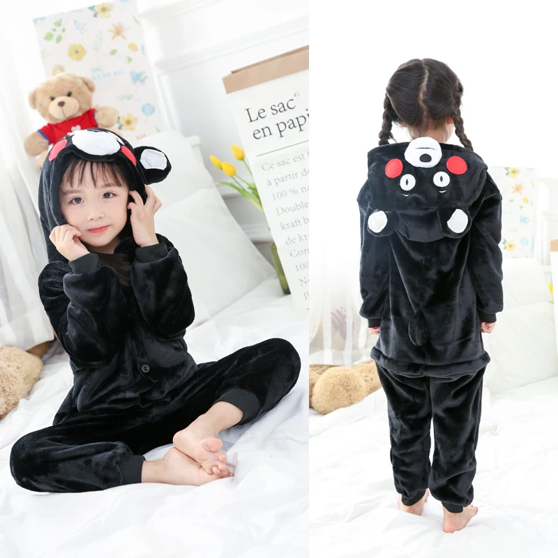 Children's Sleepwear for Boys Girls Unicorn Pajamas Flannel Kids Stich Unicornio Pijamas Set Animal Winter Onesies