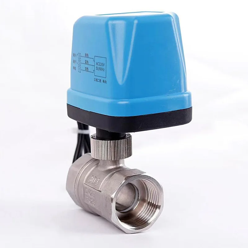 스테인리스 스틸 모터 구동 양방향 글로브 워터 밸브, 2 라인, 평상시 열림, 12V, 24V, 220V 솔레노이드 볼 밸브, 신제품