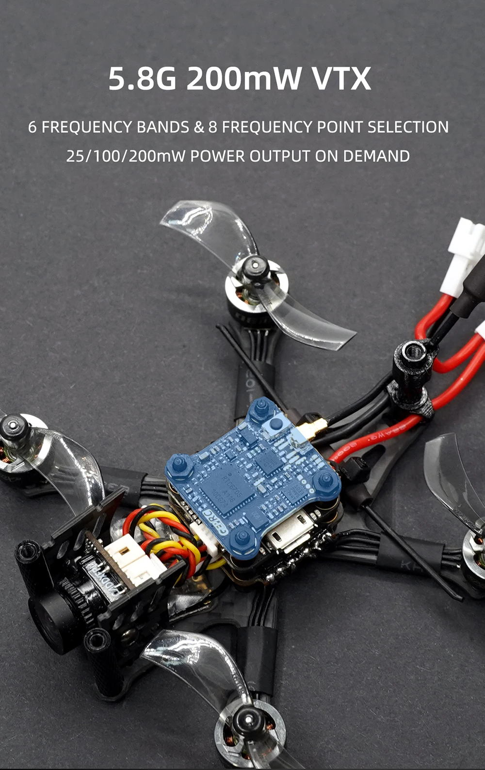 2022 GEPRC SMART16 Freestyle FPV Racing Drone STABLE F411 12A 5.8G 200mW 2S 78mm 1.6inch Tiny Quadcopter RTF Rc Mini Drone Toys RC Quadcopter medium