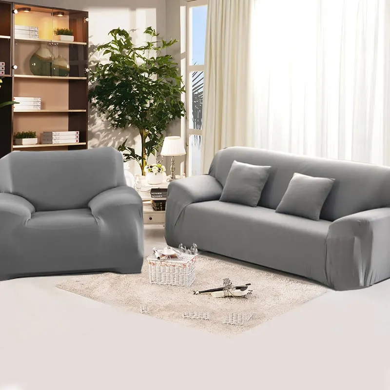 

All-Inclusive Sofa Cover Anti-Dust Sofa-Cover Fleece Stretch Living-Room Solid Color Dustproof Couch Seat Mist Slip-Resistant