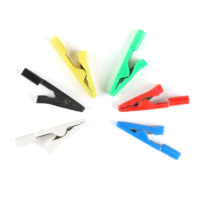 5Pcs Alligator Clips Crocodile Clips With 2mm Socket Banana Jack Test Clamp Wire Clip