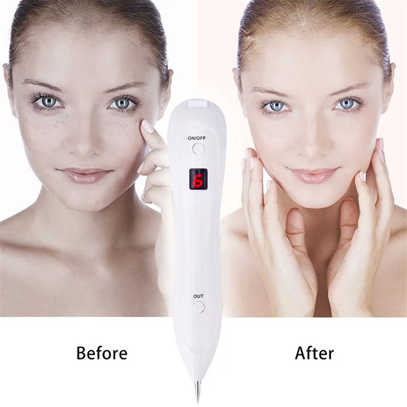 LCD Display Skin Tag Removal Pen Laser Freckle Tattoo Portable Spot Mole Removal Pen Pimple Verrugas Wart Tag Dark Skin Care