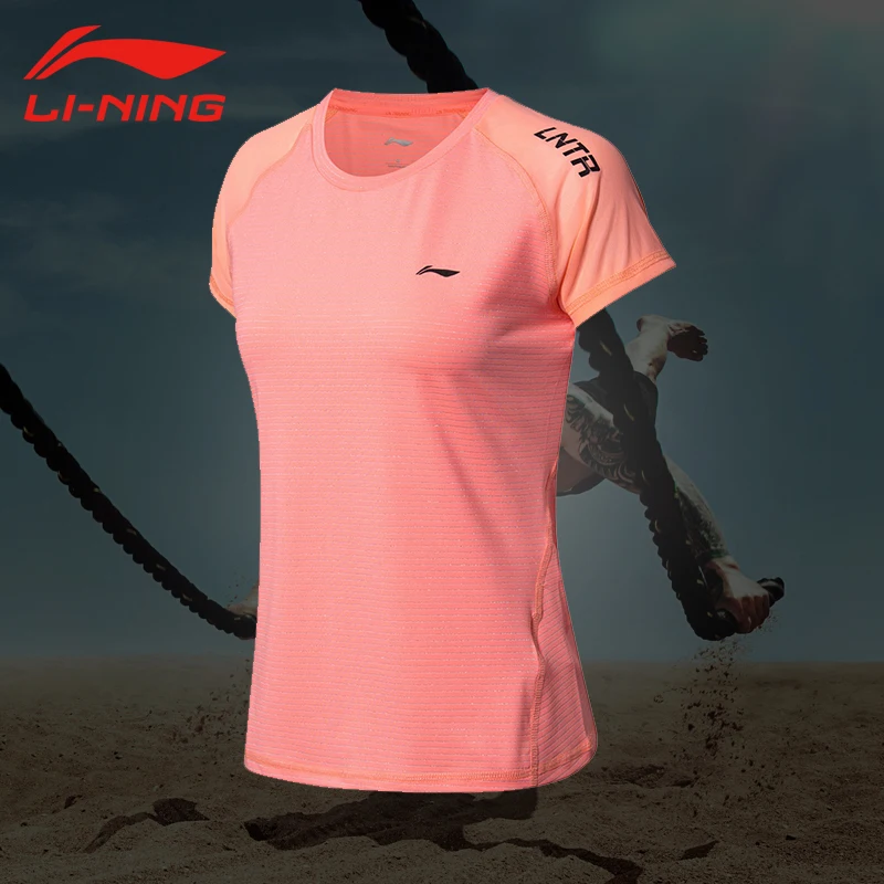 

Li-Ning Women's Training T-Shirt Breathable 93%Polyester 7%Spandex LiNing Comfort Sports Tees Tops T-shirts ATSN196 CJAS18