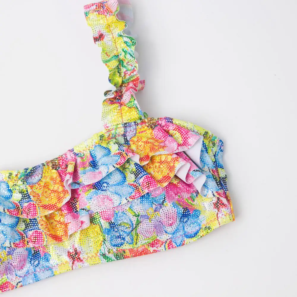 Baby Girls Swimsuits 2 Pieces Print Girl Bikinis Sets 3-10 Years Kids Swimwear Children Bathing Suits Beach Biquini
