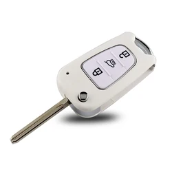 Premium White Remote Car Key Shell Cover - Kia (With HOLD)