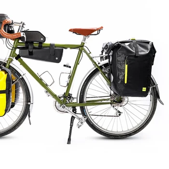 

25L Cycling Outdoor Waterproof Racing Travel Storage Pouch Frame Pannier Rear Rack Unilateral Large Capacity Carrier Bicycle Bag