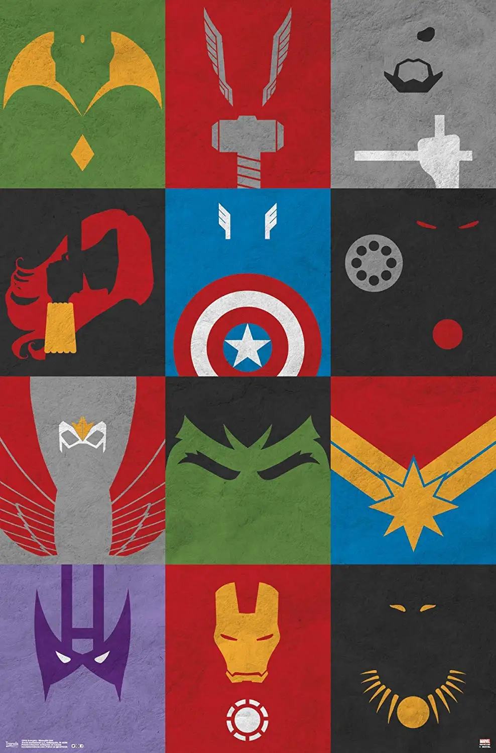 

Trends International Avengers Minimalist Grid Wall Poster