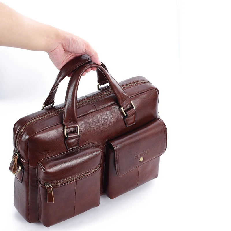 Мужской кожаный портфель, деловая офисная сумка, Ретро стиль, сумка на плечо, повседневная мужская сумка для ноутбука, сумка для папки, мужские сумки