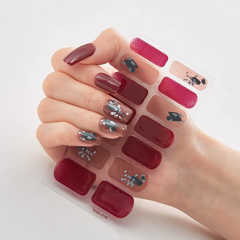 Three Sorts 0f Nail Stickers Decals Plain Stickers Nail Decoration Nails Sticker Designer Self Adhesive Nail Art Stickers