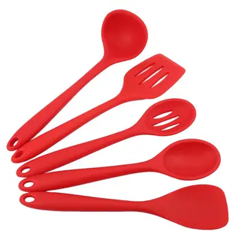 

5 PCS Silicone Cooking Utensils Set Non-stick Spatula Shovel kitchen utensils Cooking Tools Set cocina utencilios de cozinha