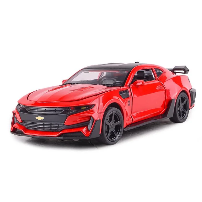 Высокая имитация литья под давлением 1:32 игрушечных транспортных средств Mustang Shelby GT500 модель автомобиля металлический со звуком светильник оттягивающийся назад игрушечный автомобиль Chevrole - Цвет: Red