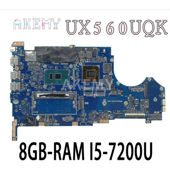 شراءAkemy UX560UX اللوحة الأم للكمبيوتر المحمول Asus ZenBook Flip UX560UQK UX560UQ Q524UQ اللوحة الرئيسية الأصلية GT940M 8GB-RAM I5-7200U