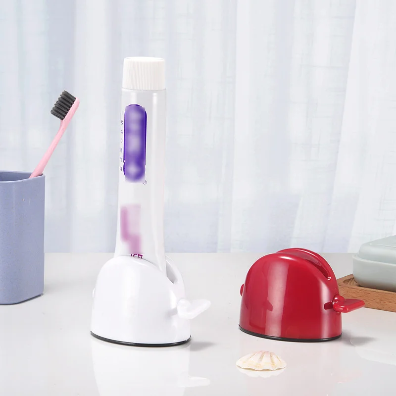 

Rolling Tube Toothpaste Squeezer Dispenser Toothpaste Plastic Dispenser Wall Mount Toothbrush Holder Bathroom Accessories Sets