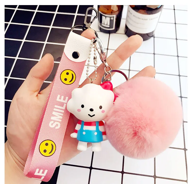 Cute Cloud Sister Car Keychain Pendant Cool GIRL'S Heart Doll Creative Holiday Gift