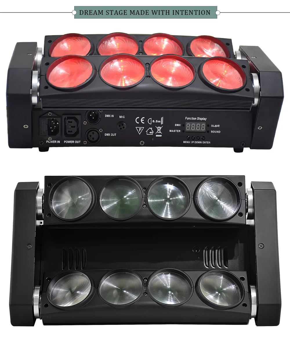 Сценический 8X10 Вт светодиодный Паук свет DMX512 движущийся головной свет RGBW Луч света для клуб DJ Дискотека