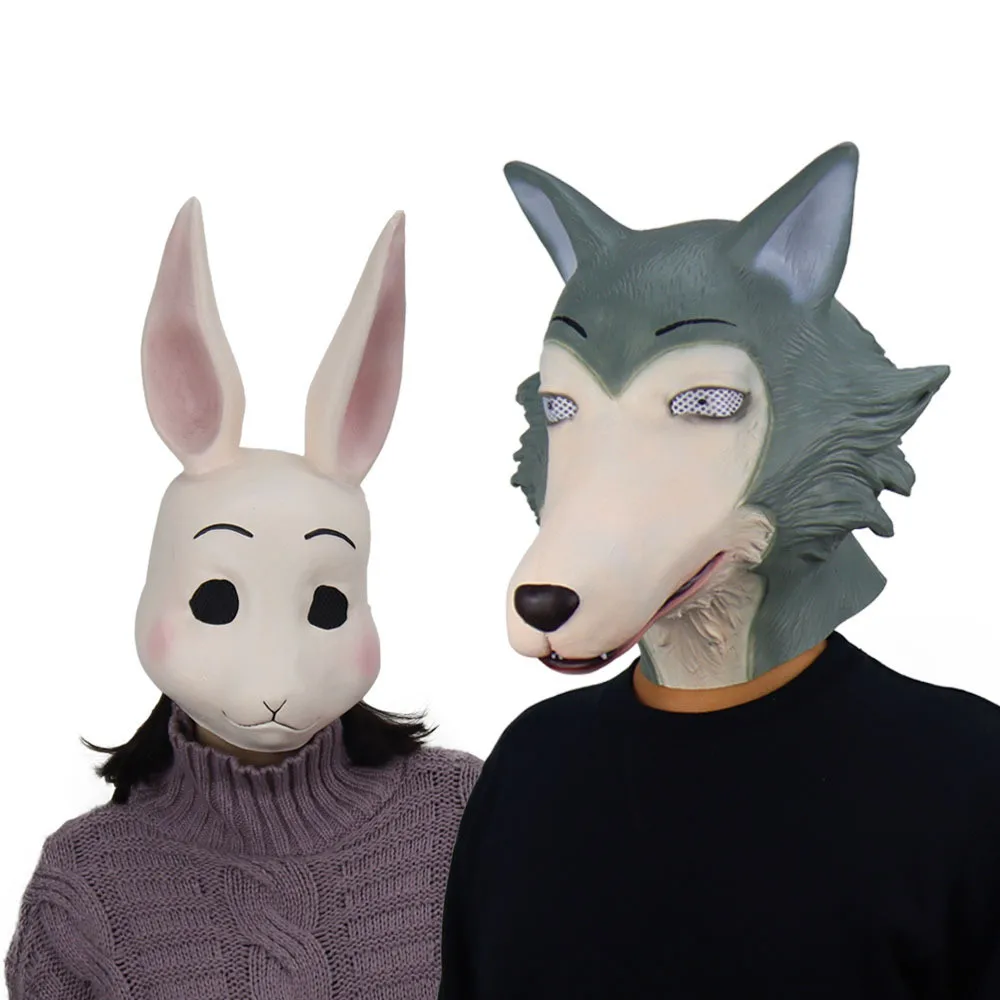 Аниме BEASTARS Haru Весна косплей маска ребенок взрослый латекс прекрасный кролик Маски шлем головные уборы вечерние Необычные мяч маскарадный реквизит