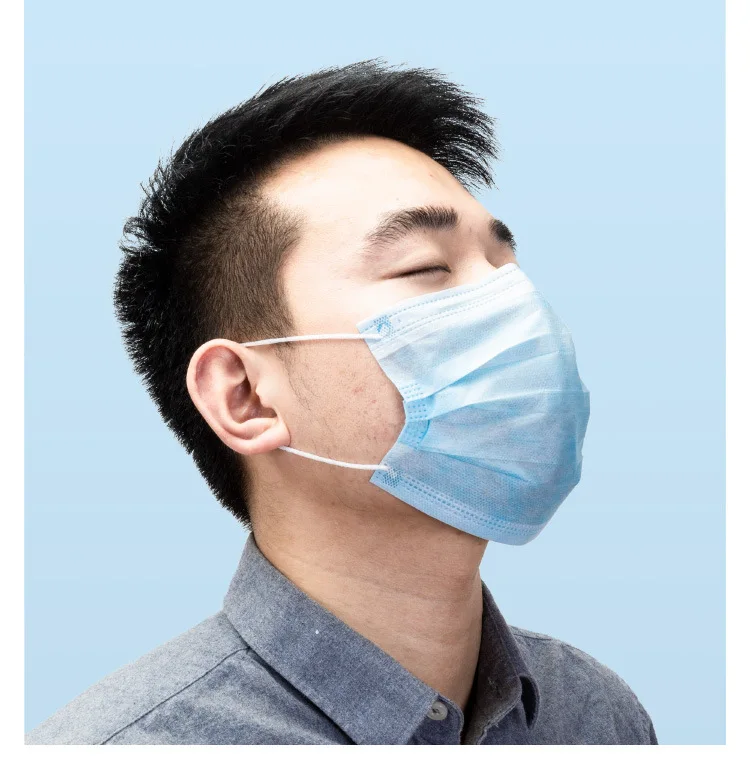 Help You Three Layer Nonwoven Fabric Disposable Mask Solid Color Sun-resistant Dustproof Anti-Pollen Face Mask Solid Color Face