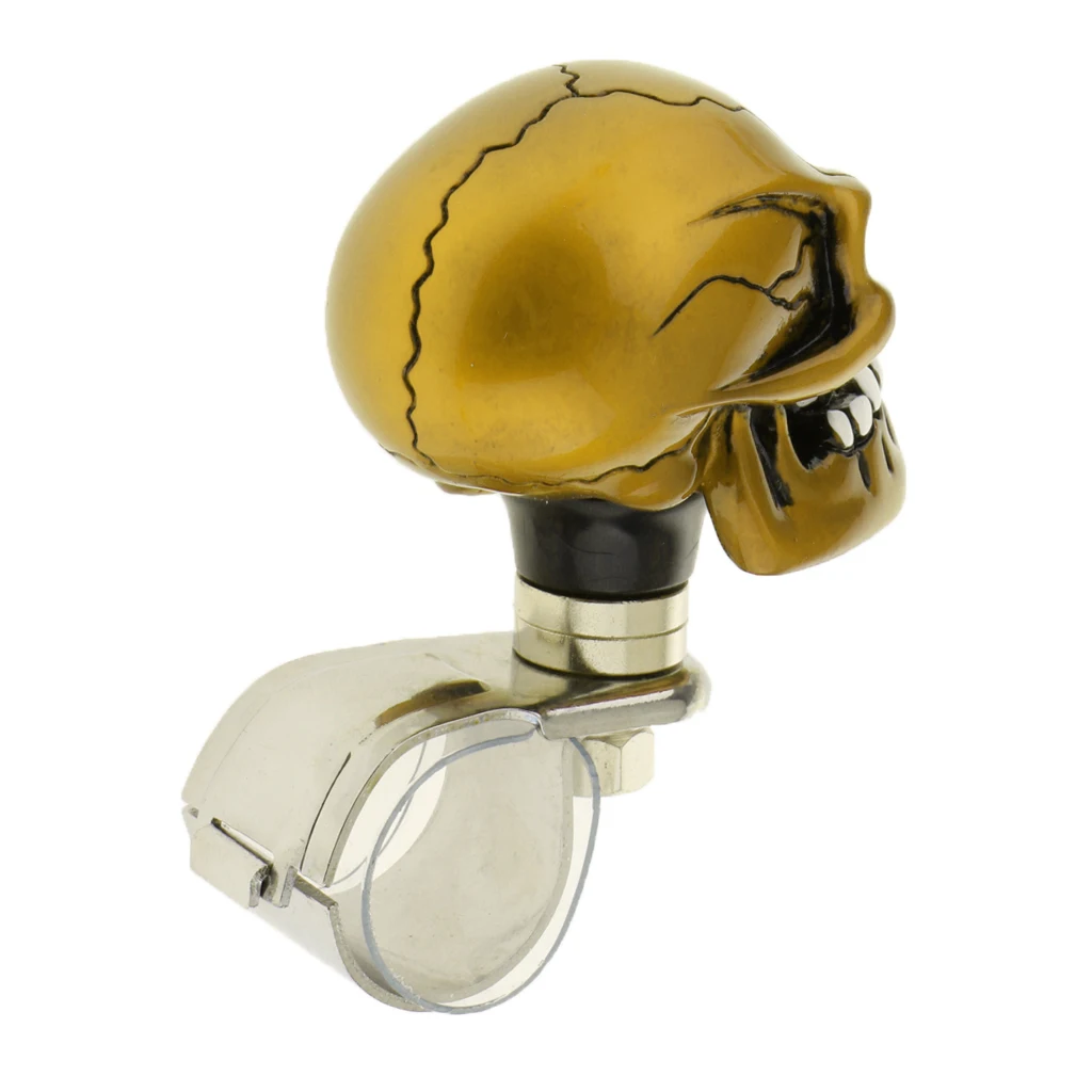 1PC Skull Head Car Steering Wheel Spinner Suicide Knob Handle Booster