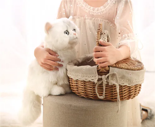 Fancytrader 11â€™â€˜ Plush Simulation Cat Toys Realistic Persian Cat Doll Photograph Props Birthday Xmas Gifts Collection 28cm (9)