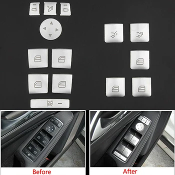 

Buttons Switch Cover Trims Windows Lifter For Mercedes Benz A B C (W204)/E(W212) Chrome Interior Mouldings