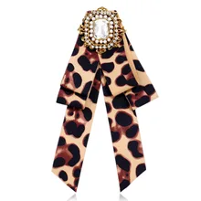 Европа и Америка Преувеличение Леопард узор Стекло дрель ретро Lint Bowknot Брошь Ретро алиэкспресс Лидер продаж женские крест