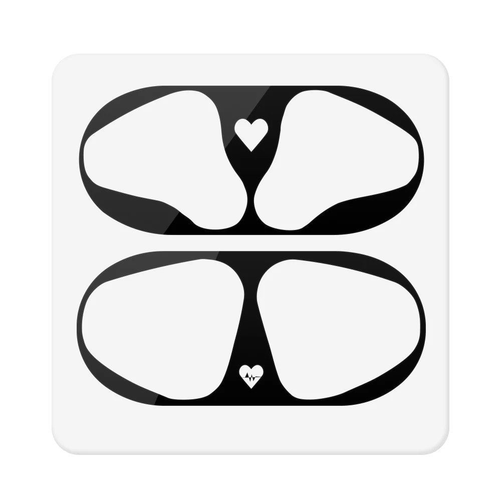 Защита от пыли с милым рисунком для Apple AirPods 1, 2, чехол, стикер, Пыленепроницаемая пленка для наушников Airpods Air Pods 1, 2, наклейка на крышку s - Цвет: Black-03