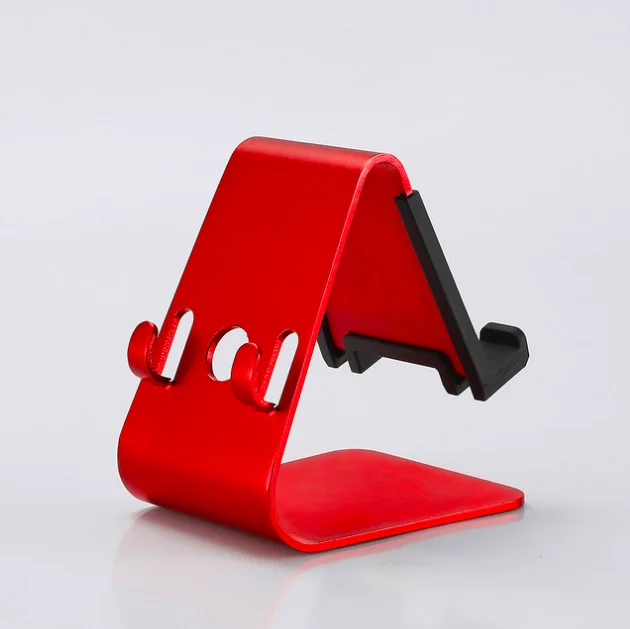 Red Подставка-держатель для планшета для Apple iPad iPhone подставка-держатель для настольного ПК Нескользящая устойчивая универсальная медаль из алюминиевого сплава - Цвет: Red