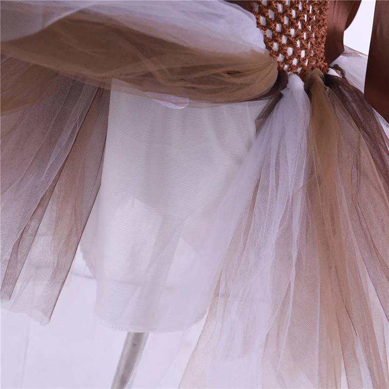 Deer Tutu Dress Baby Girls Dresses for Girls Halloween Costume For Kids Elk Cosplay Christmas Birthday Party Dress With Headband