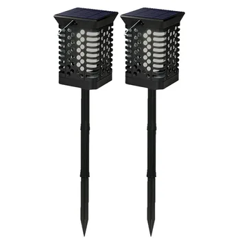 

2 Pack Solar Lantern Lights LED Dancing Flickering Flame Lights Lanterns for Garden Patio and Yard Outdoor Garden Decor