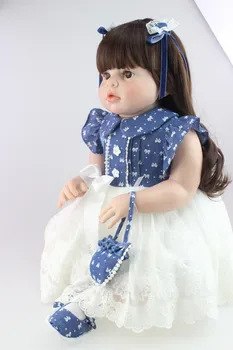 

70cm big handmade lifelike reborn toddler baby fashion masterpiece doll silicone vinyl Christmas gift real touch reborn girl do
