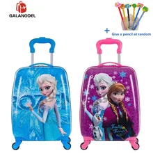 1" Дорожный чемодан на колесиках, подарок для ребенка, чемодан для скутера, сумка для скейтборда на колесиках, сумка для ленивого багажа для детей, мультяшная сумка на колесиках