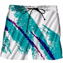 90S Джаз принтер для печати на Шорты модные 3D Повседневное доска Шорты унисекс Бермуды короткие мужские пляжные Пара отдых Шорты большой Размеры 6XL